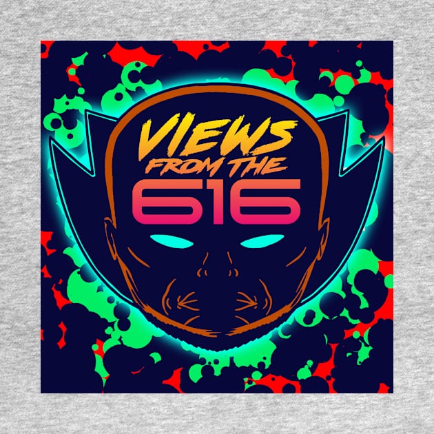 Green & Red Views From The 616 Logo (Front Only) by ForAllNerds